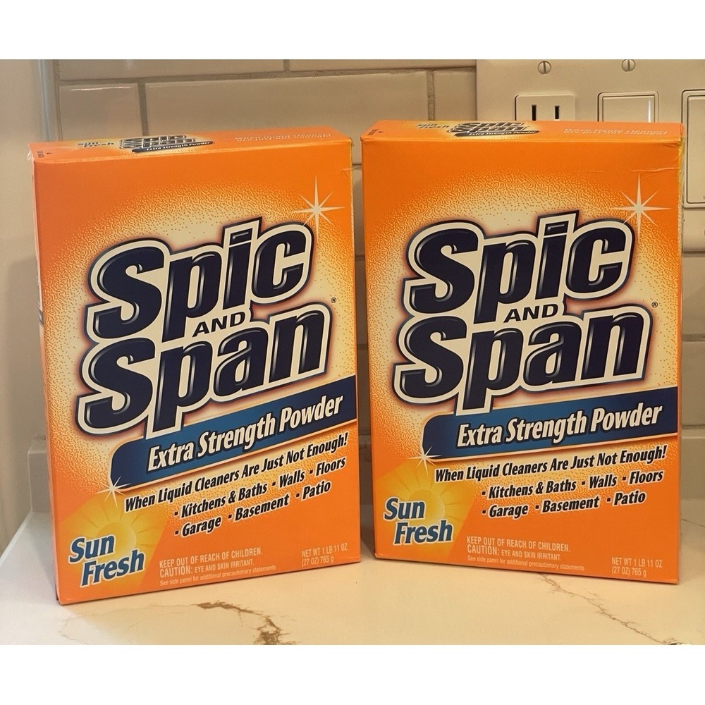 Spic and Span Extra Strength Powder Sun Fresh Scent 27 oz 2 Pack Cleaner